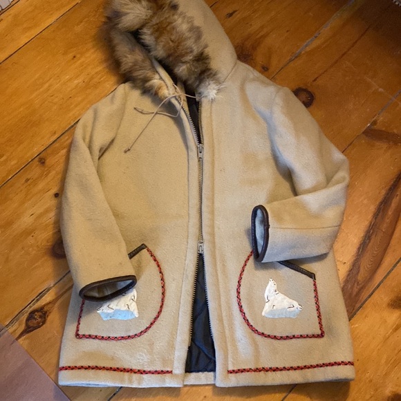 RARE Vintage James Bay Wool Fur Lined Hood Parka - Picture 16 of 16